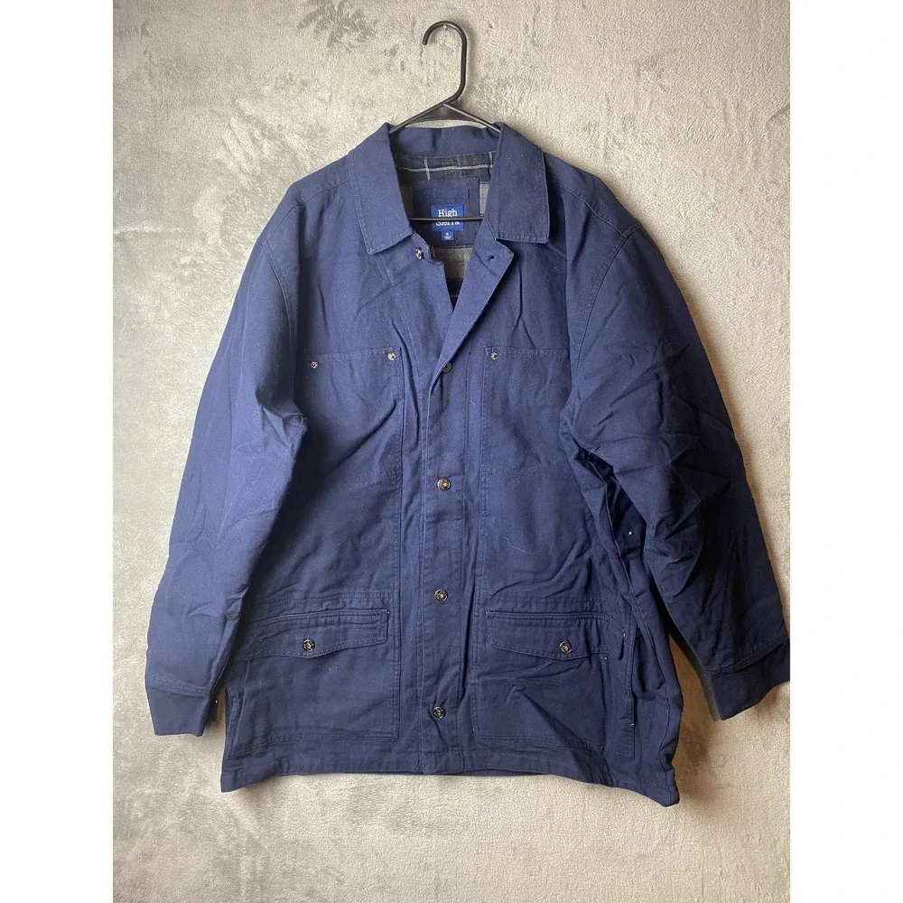 High Sierra Men's XL Jacket Blue Button-Up Made in India